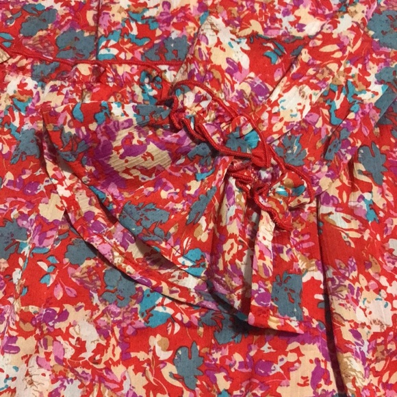 ✨Sugarlips✨ NWT Floral Printed Long Sleeve Dress Size Small Red Oversized Flowy - Picture 7 of 14